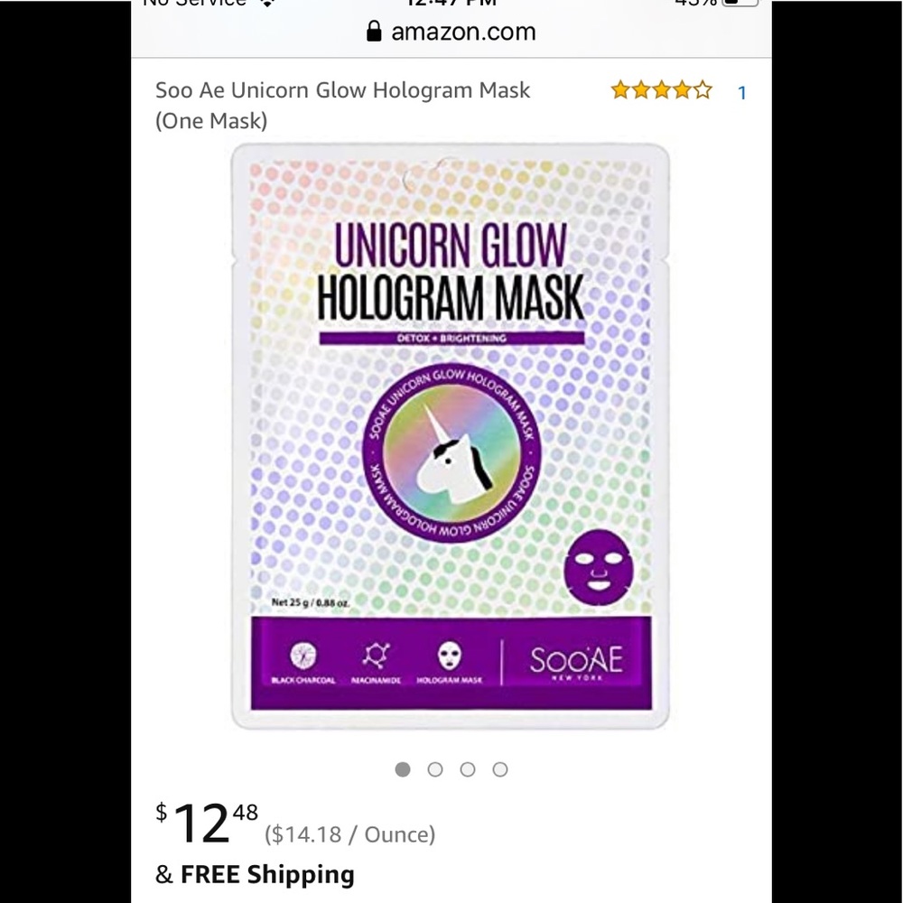 6 Soo’ae unicorn glow hologram masks